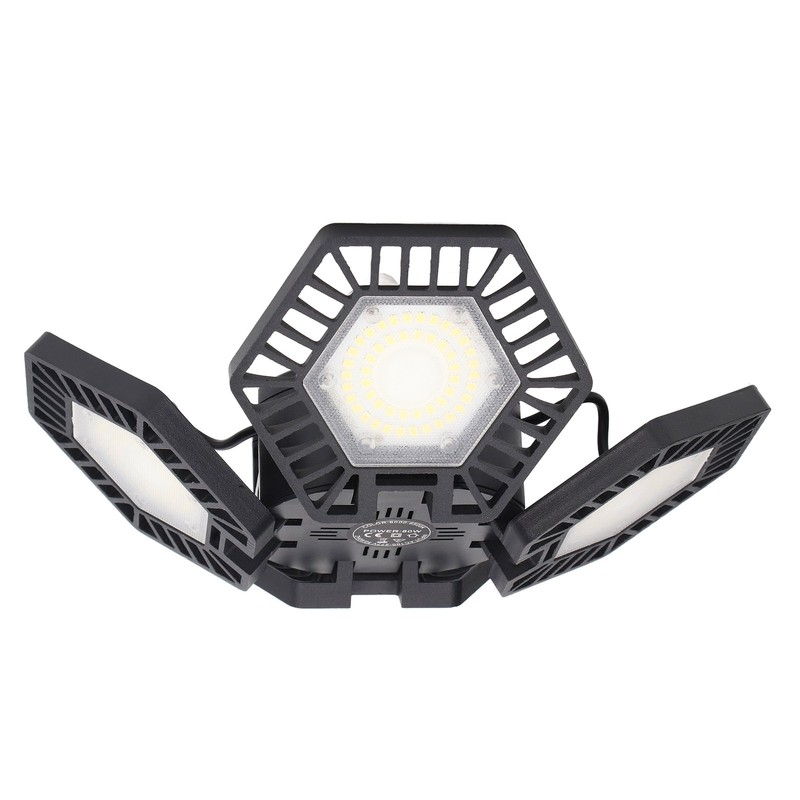 LED Garage Light Cool White 80W 4 Panel 90 Degree