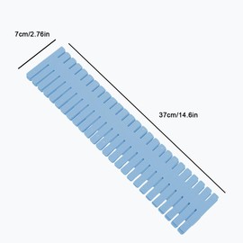 Rowcay 24pcs freely adjustable drawer dividers for organizing messy clothes, cosmetics, stationery, tableware, daily sundries, suitable for kitchen, living room, bathroom, study, office (blue)