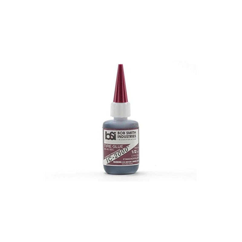BSI IC-2000 Tire Glue 1/2oz 20-45 Sec. Rubber Toughened Cyanoacrylate