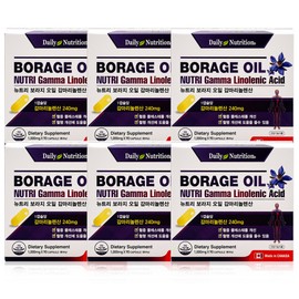 Daily Nutrition 6 boxes Nutri Borage Oil Gamma Linolenic Acid / Evening Primrose Oil Borage Oil Vegetable / 6박스 뉴트리 보라지오일 감마리놀렌산 / 달맞이꽃종자유 보라지유 식물성