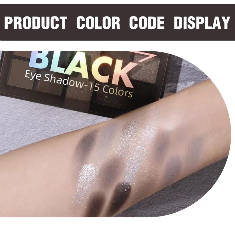 XdealCozyxc 15 Colors Long Lasting Grey Eyeshadow Palatte, Waterproof Matte