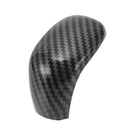 X AUTOHAUX ABS Gear Shift Knob Button Cover for Nissan Sentra Altima 2020-2024 for Versa Sedan 2020-2024 for Nissan Kicks 2018-2024 Carbon Fiber Black