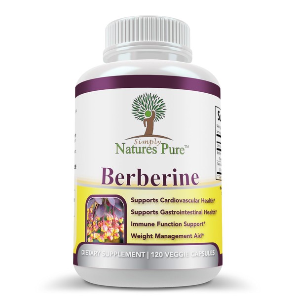 Simply Natures Pure Premium Berberine HCl 500mg - 120 Capsules