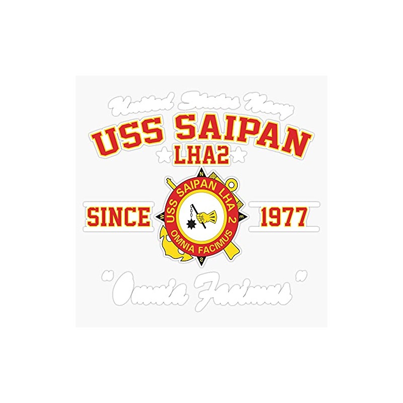 HOF Trading USS Saipan LHA-2 Vinyl Sticker Waterproof Decal Laptop