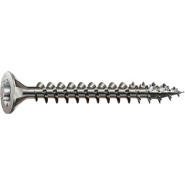 Spax 4CUT 1197000350163 Universal Screw, Countersunk T-Star Plus Fully Threaded, Stainless Steel Rust-Free A2, 1.4567, 1197000500703