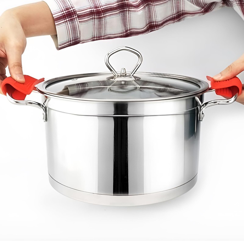 WUMUZAI 4 Pack Silicone Pot Handle Covers, Heat Resistant, Non