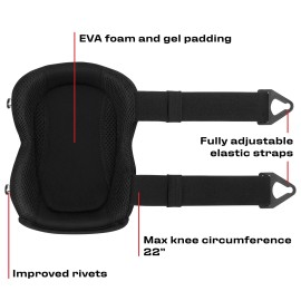 NoCry Professional Gel Knee Pads for Work with Soft Foam and Gel Cushion — He...