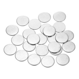 sourcing map 60Pcs Stainless Steel Disc, 23/32"(18mm) Dia 0.04"(1mm) Thick 304 Stainless Steel Flat Round Sheet Blank Round Circle Plate for Crafts Metal Stamping and Jewelry Making