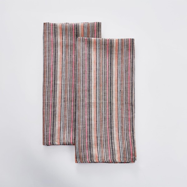 INYOWAKI 100% Pure Flax Linen Kitchen Hand Towels Set of