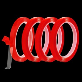 4 Rolls Double Sided Tape For Press On Nails Adhesive Strong Sticky Nail Art Tapes For Nail Packaging, Waterproof Removable Traceless Clear Mounting Tape For Nail Tips Colors Designs Showcase