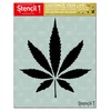 Stencil1 Pot Leaf Stencil - Reusable Mylar Template Pot Leaf