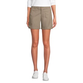 Lands' End School Uniform Women's Active Performance 9" Chino Shorts 8 Khaki