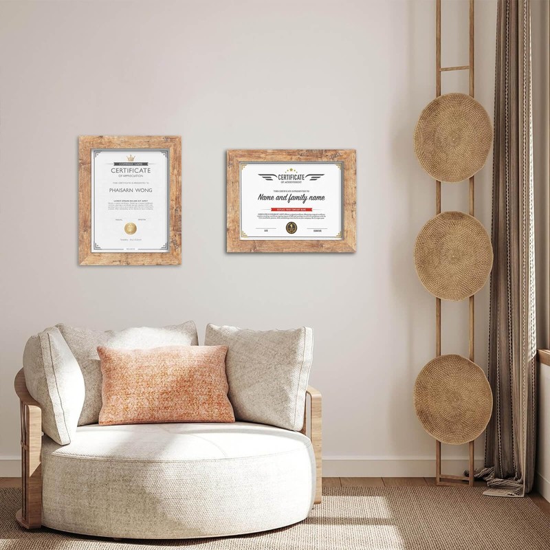 iRahmen 8.5 x 11 Picture Frame Set of 2, Certificate