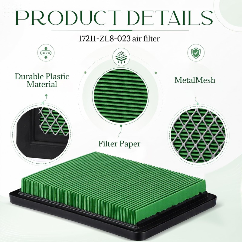 4 Pack Air Filter with Clean Cover Compatible with GCV160