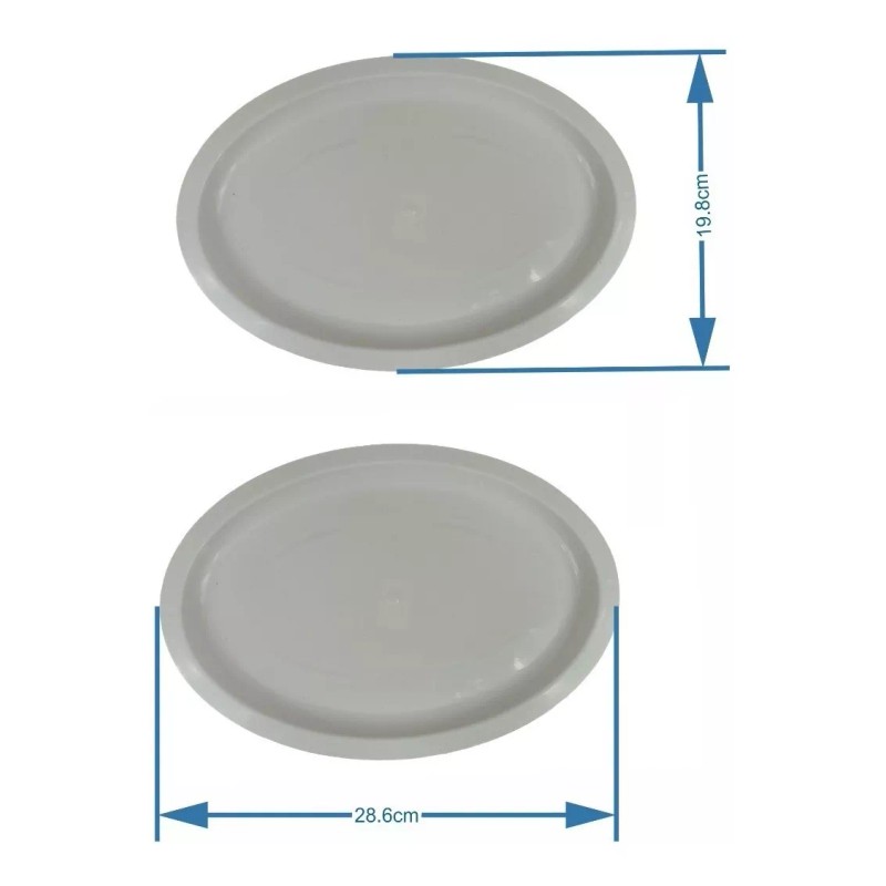 Boris 25 Platos Tampiqueño Ovalado Plástico 450ml