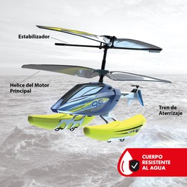 Bizak FLYBOTIC Aqua Blaze RC Helicopter 3 in 1 for Land, Air and Water Rides with Radio Control for Children and Adults (62004795)