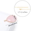 Joseph Brothers Large Natural Rose Quartz Craft Flat Teardrop Pendant