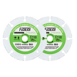 FACHLICH Carbide Wood Cutting Disc 3 Inch 2pcs 75mm for Cutting Wood and Hard Plastic 3/8"(10mm) Arbor