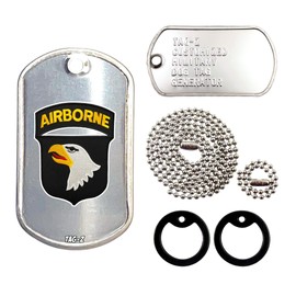 101ST Airborne Patch- Customized - Full Set - Tag-Z Military Dog Tags