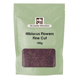 Hibiscus Flowers Fine Cut Loose Tea 100g by Manor Springs
