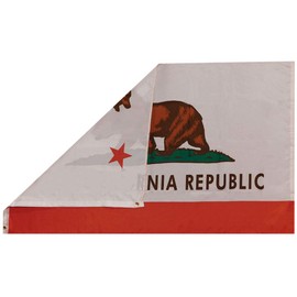 New California Republic 2 Two Headed Bear Premium Quality Heavy Duty Fade Resistant 100D Woven Poly Nylon 3x5 3'x5' Flag Banner