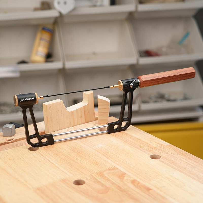 TOOLCOOL Coping Saw for Woodworking Aluminum Alloy Frame Hardwood Hex