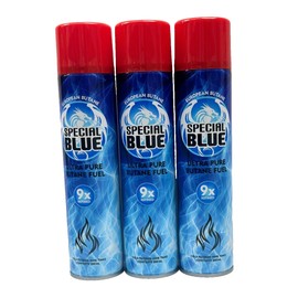 Special Blue BUTANE Gas 9X refined Lighter Refill Fuel/ 3 pack
