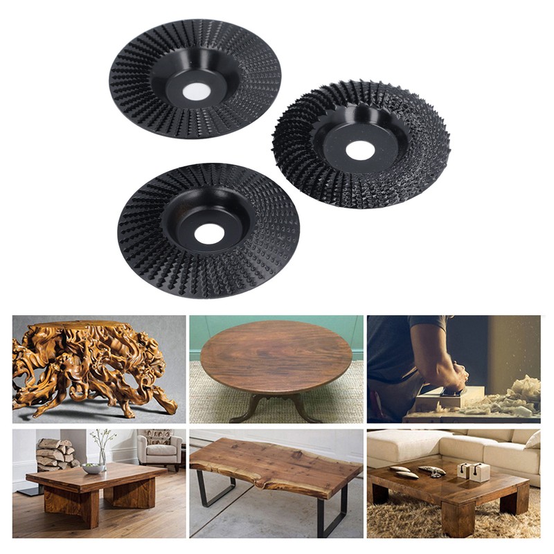 3PCS Set Wood Grinding Wheel Black Color 100mm Diameter 16mm