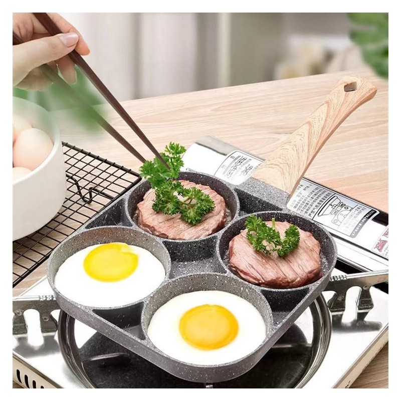 IAXSEE Egg Frying Pan Nonstick Pancake Pans 4-Cups cookware Pancake,