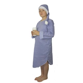 Childs Wee Willy Winky Victorian Night Gown & Hat Christmas World Book Day Fancy Dress Costume [Age 4-7 Years]