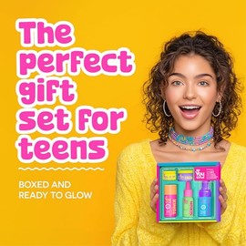 BeYoutiful Skin Care Gift Set for Teens, Moisturizer Lotion Lip Mask, Toner | BFF Regimen 5-Piece Kit for Sleepovers & Kids Skincare, Face Wash, Serum