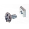 Packung mit 8 Roofing Bolt Kreuzschlitz 6Mm M6 x 12mm Länge BZP Mit Platz Nuts