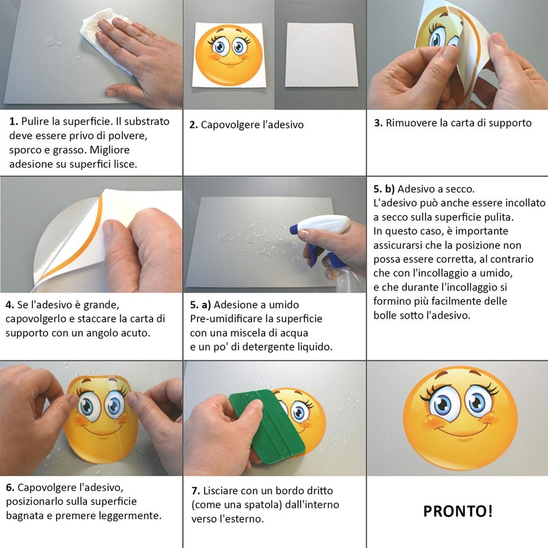 iSecur Adesivo sorriso sole occhiali 21 cm resistente ai raggi