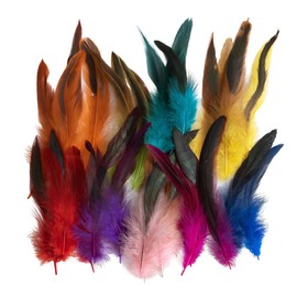 Tomedeks 100 Pezzi Piume per fai da te, piume colorate, decorazione per capelli per bambini, decorazione per orecchini fai da te, matrimonio, acchiappasogni