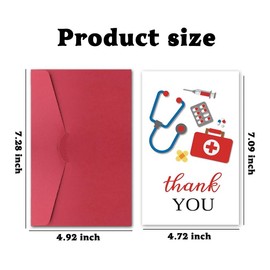 Doctor Nurse Thank You Card Gifts for Medical Hospital Staff Thank You Cards with Envelopes for Nurses Doctors Day Cards Large Appreciation Card for Nurses Doctor Appreciation Gifts for Nurses Doctors