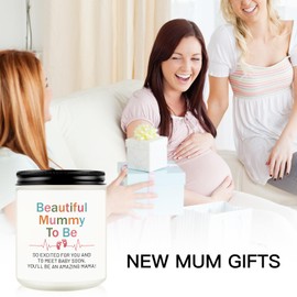 Mum to Be Gifts, New Mum Gift for Pregnant Women Expecting Mummy First Time Mum Maternity, Baby Shower Gifts for Mum, Pregnancy Presents for Birthday Christmas, Funny Mum Candles, 7oz Lavender Scented