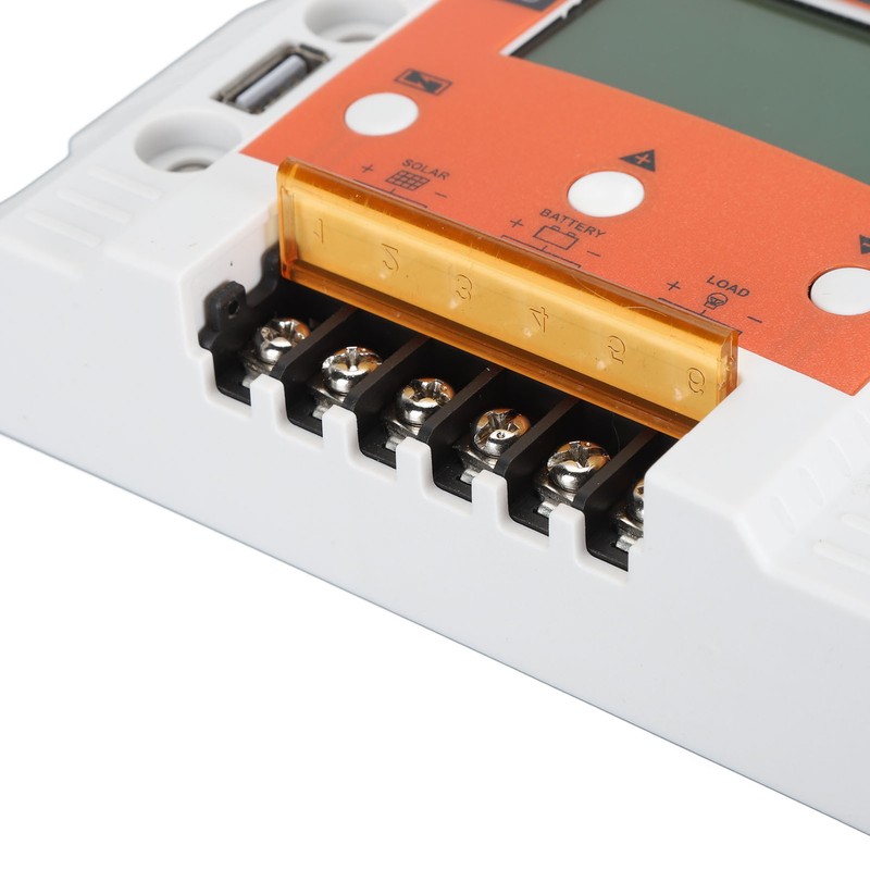 Solar Charge Controller LCD Backlit Display Memory Function Dual USB
