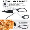 Feishiong Pizza Scissors,Pizza Cutter with Shovel,Food Grade Stainless Steel Pizza