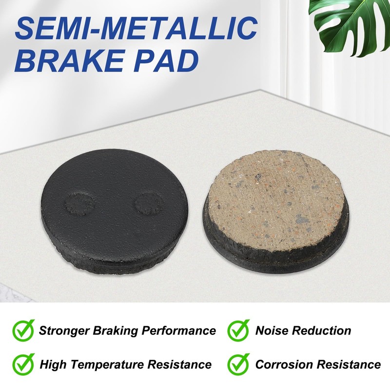 HARFINGTON Disc Brake Pad 0.89" Semi-Metallic Bike Brake Pads for