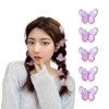 OWIEOW Radium Butterfly Hairpin Set of 5 Hair Clips Cute