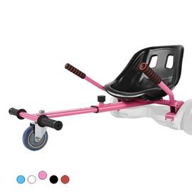 Hoverboard Seat Attachment for Kids & Adults, Go Kart Attachments Fits Self Balancing Scooter, Adjustable Frame, Transforming into Go Kart, Pink