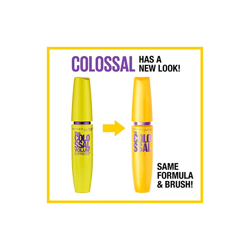 Maybelline Makeup Volum' Express The Colossal Washable Mascara, Glam Black