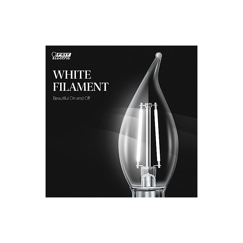 Feit Electric BPCFC40950CAWFIL/4 Daylight Flame Tip Exposed White Filament LED