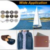 HARFINGTON 24Set Leather Snaps Fasteners Kit 12.5mm Brass Press-Stud Cap