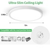 MLZZLYLK 6PK 12 inch LED Flush Mount Ceiling Light Fixture,24W