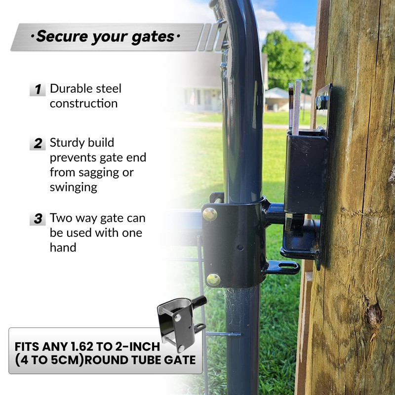 Evylnorrs 2 Way Lockable Gate Latch Two Way Fence Gate
