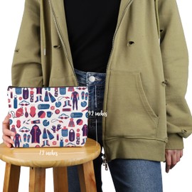 PYOUL Wild Swimming Lover Gift Wild Swimming Essentials Makeup Bag Outdoor Swimming Cosmetic Bag Swimmer Merch (Swimming Essentials Bag)