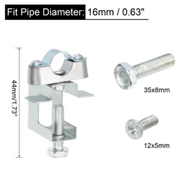 uxcell 10Pcs Conduit Hanger with Beam Clamp Fit for 5/8"(16mm) Pipe Support Bracket Cable Hangers for I-beam, Conduit, Pipe, Cable