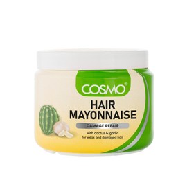 Cosmo Hair Care Green Damage Repair Hair Mayonnaise 1000ml - 33.8 Fl.oz, Cactus & Garlic Extract, For Weak & Damaged Hairs, For Men & Women, Rich Hair Treatment, For All Hair Types