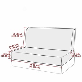 Oelrstfe Premium Motorhome Seat Covers, Upholstery Caravan, RV Seat Covers, Cushion Cover Seat Cushion Cover for Bench with Checked Pattern, Waterproof, Non-Slip & Abrasion-Resistant for Motorhome